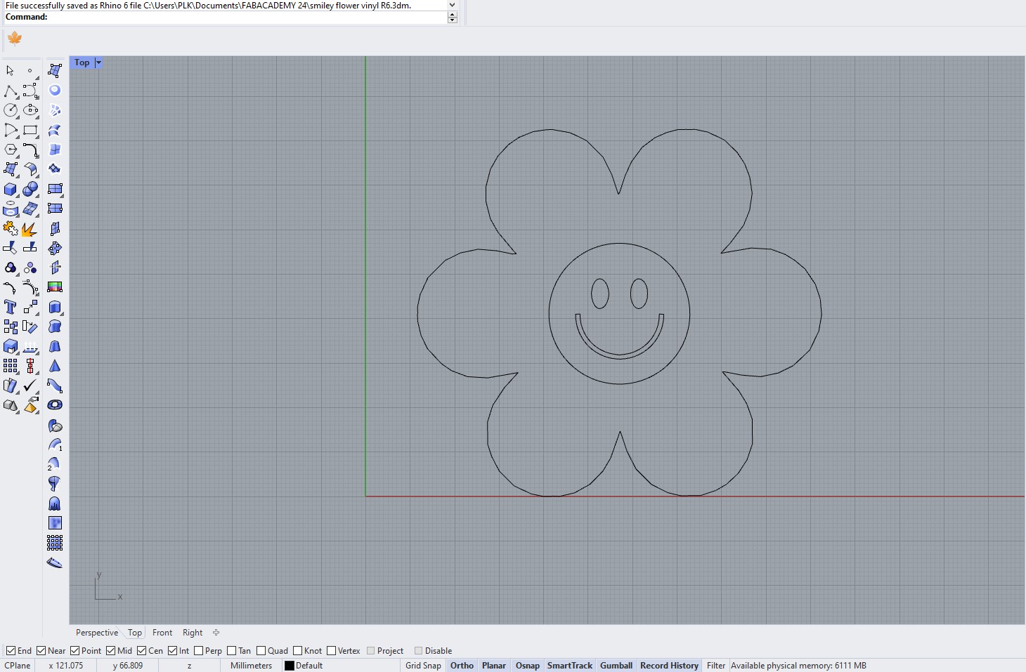 vector of the flower with smiley face
